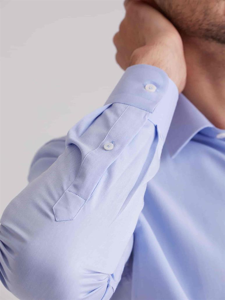 Mavi Erkek Slim Fit Düz Klasik Yaka Uzun Kol Gömlek - 40391