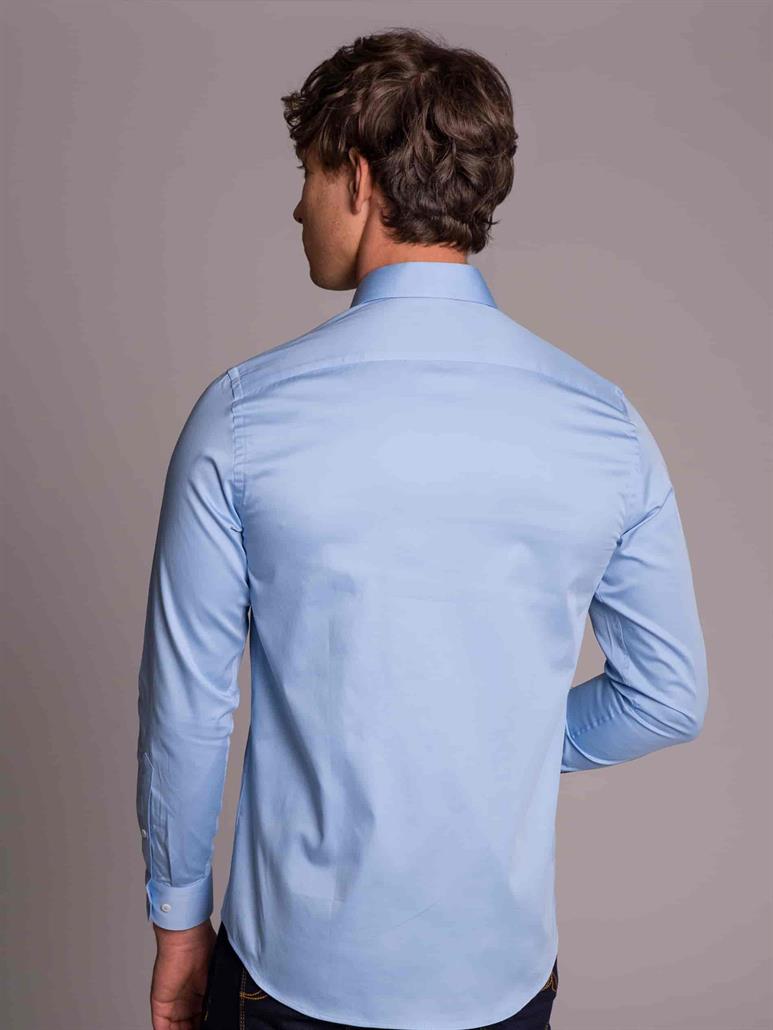 Mavi Erkek Slim Fit Düz Paul Yaka Uzun Kol Gömlek 