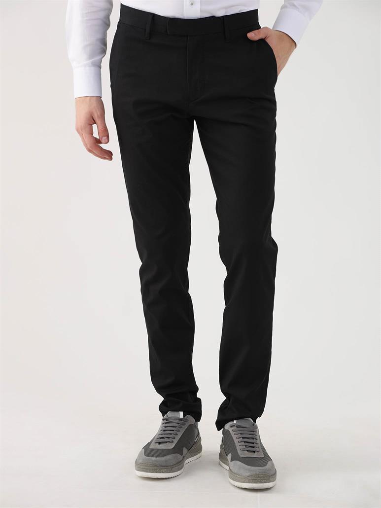 Erkek Regular Fit Siyah Pantolon