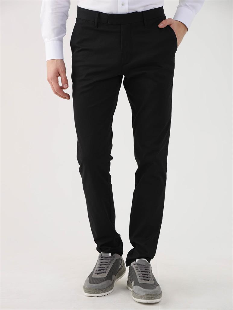 Erkek Regular Fit Siyah Pantolon