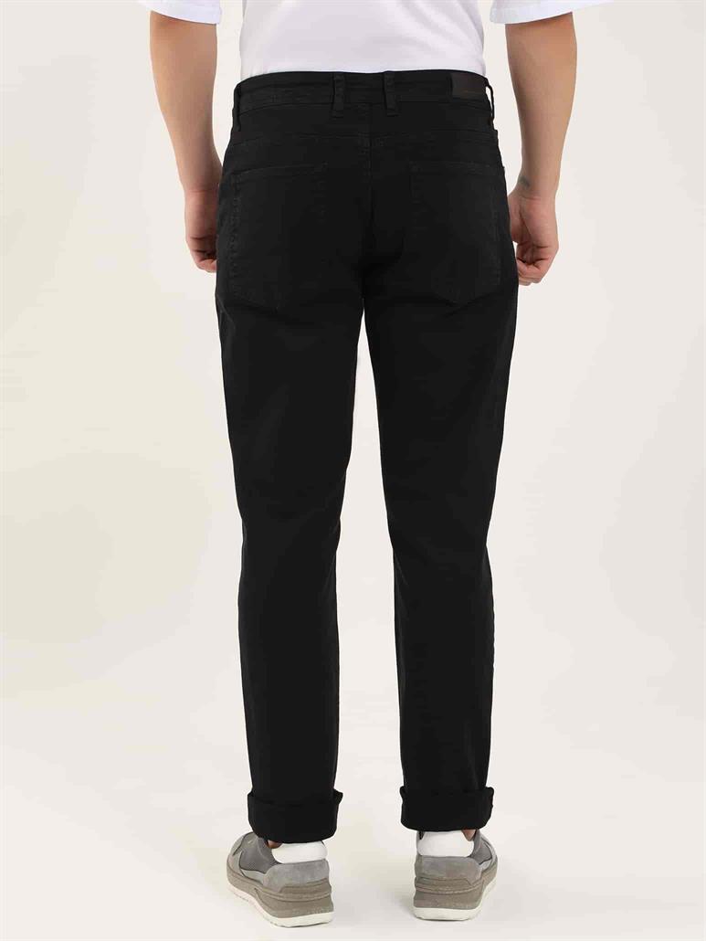 Siyah Erkek Slim Fit Düz Casual Pantolon - 97839