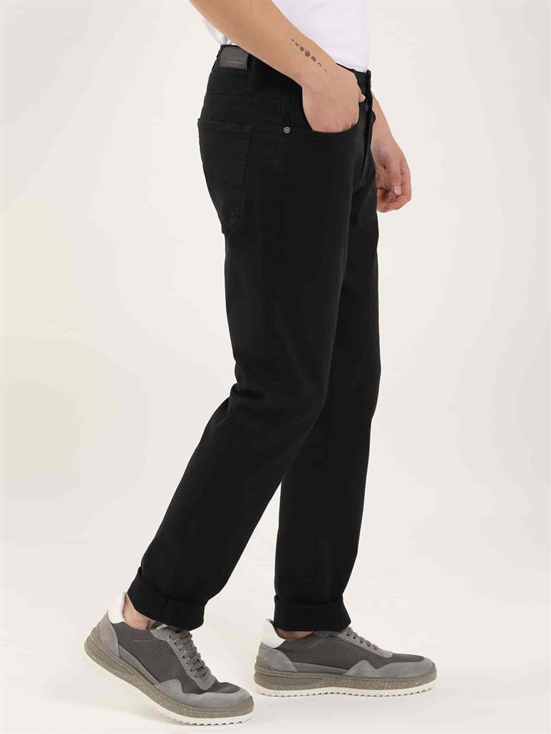 Siyah Erkek Slim Fit Düz Casual Pantolon - 97839