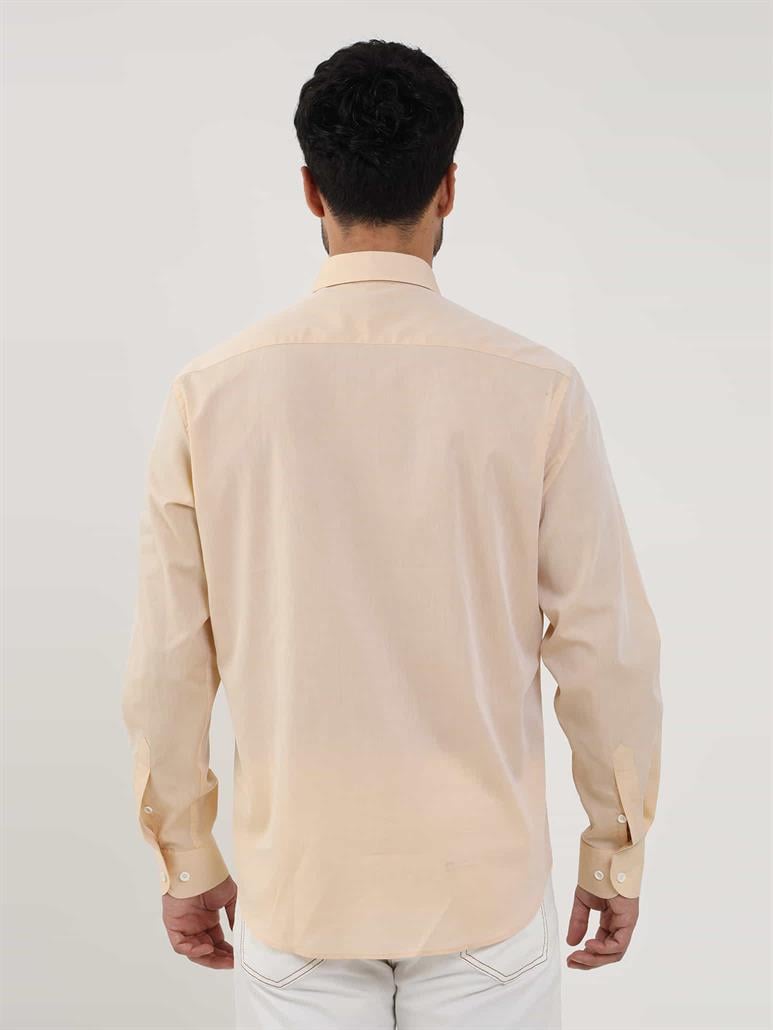 Somon Erkek Regular Fit Düz Brent Düğmeli Yaka Uzun Kol Gömlek 