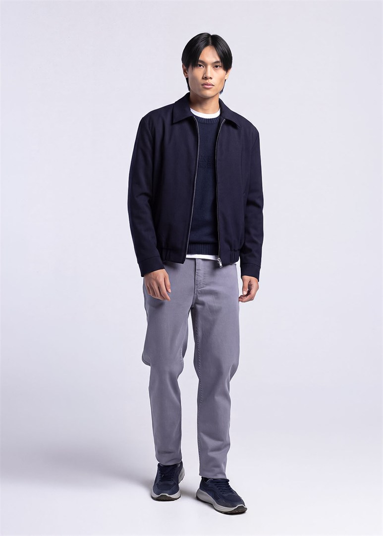 Erkek Regular Fit Koyu Lacivert Mont