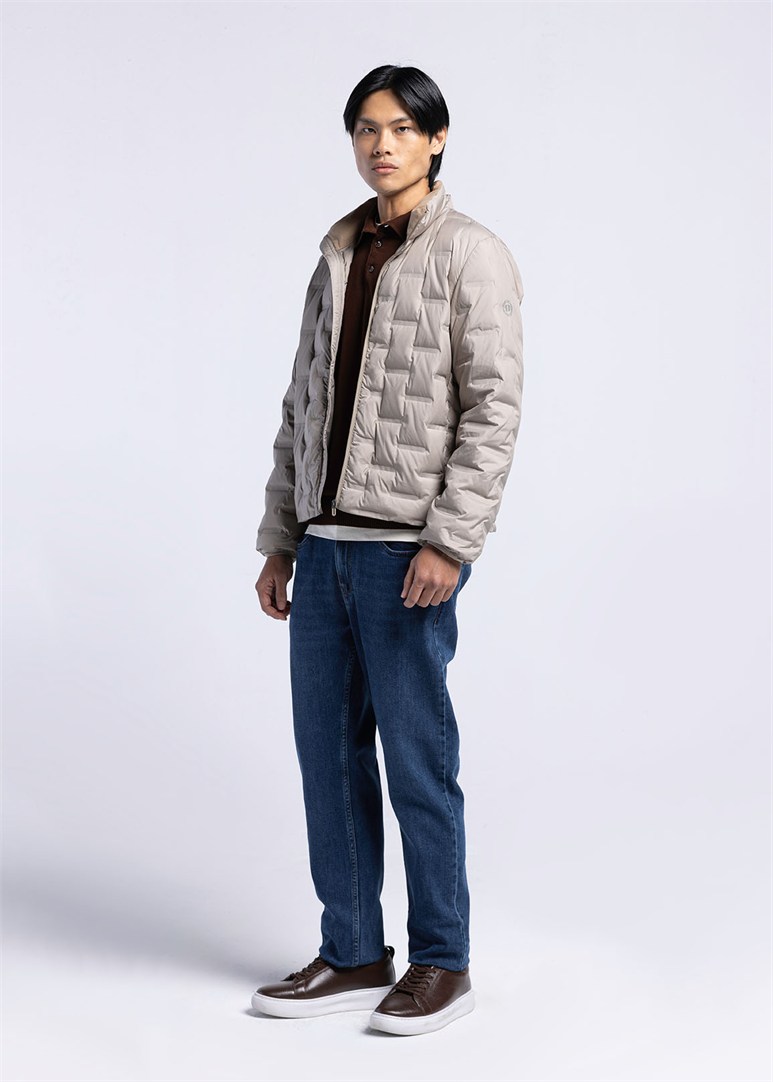 Erkek Slim Fit Kahve Mont