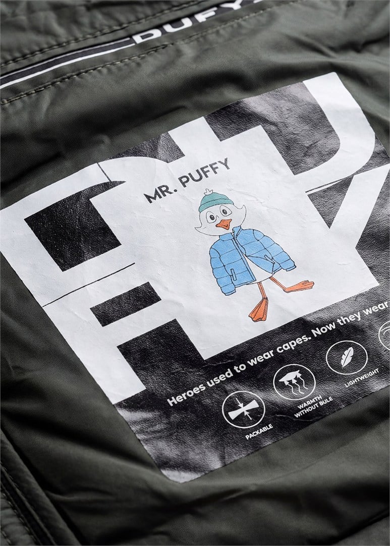 Erkek Slim Fit Kapüşonlu Haki Mont