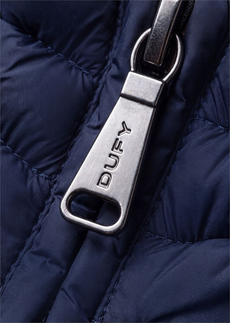 Erkek Slim Fit Kapüşonlu Lacivert Mont