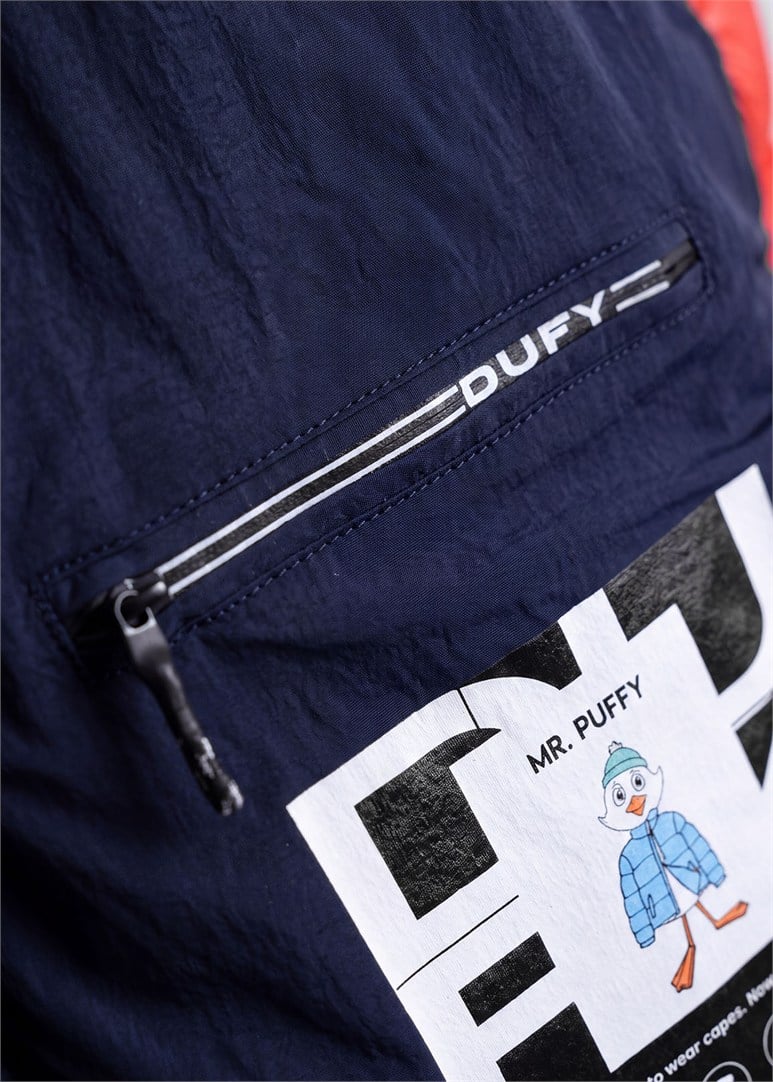 Erkek Slim Fit Kapüşonlu Lacivert Mont
