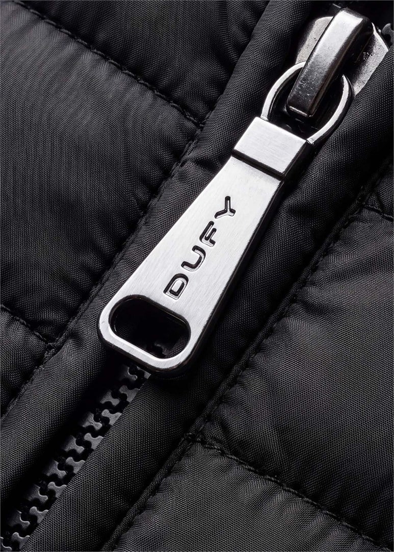 Erkek Slim Fit Kapüşonlu Siyah Mont