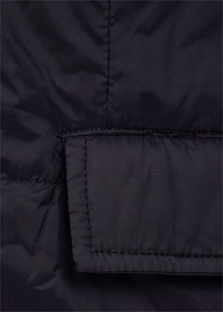Erkek Slim Fit Siyah Mont