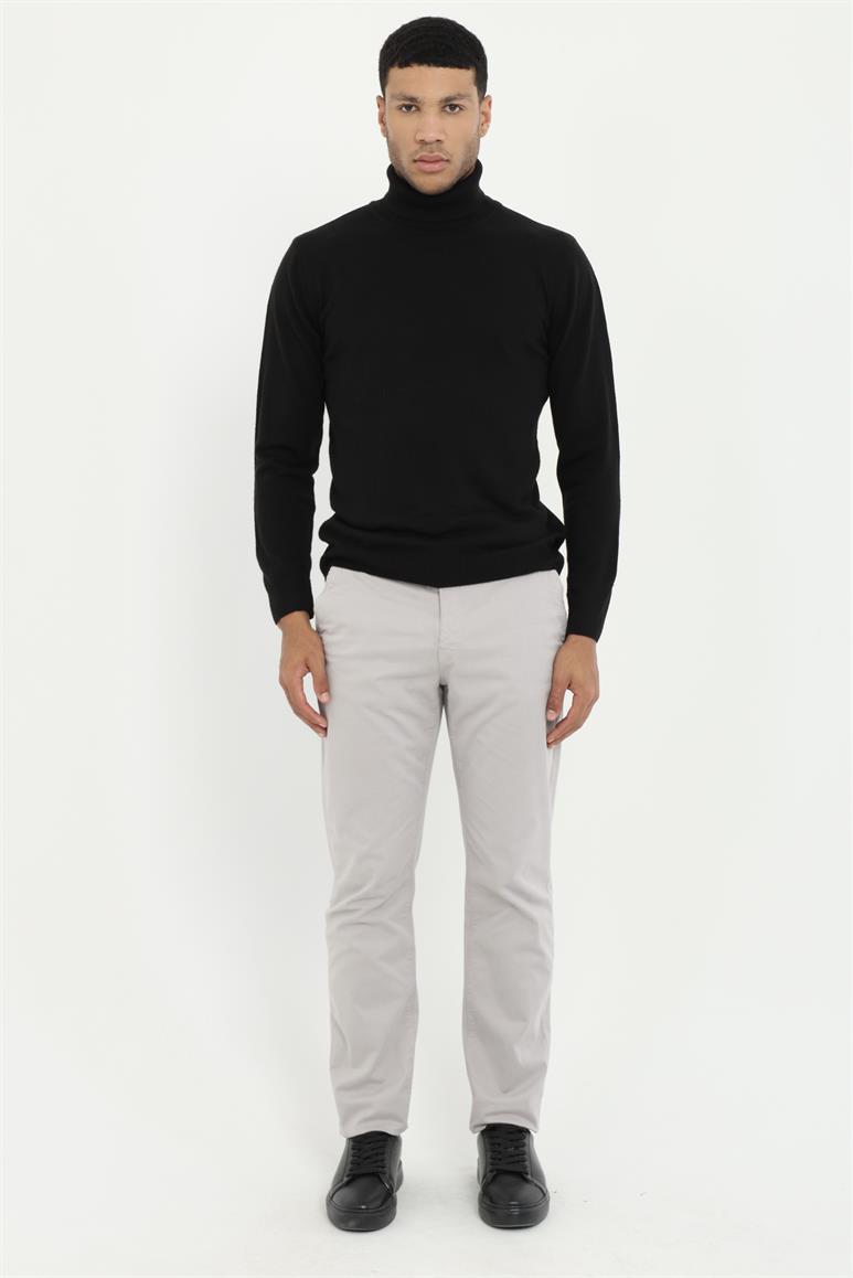 Gri Düz Regular Fit Erkek Pantolon