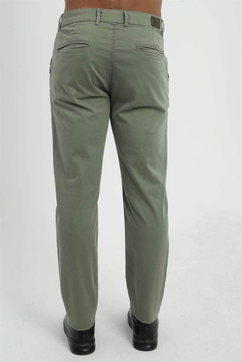 Haki Düz Regular Fit Erkek Pantolon