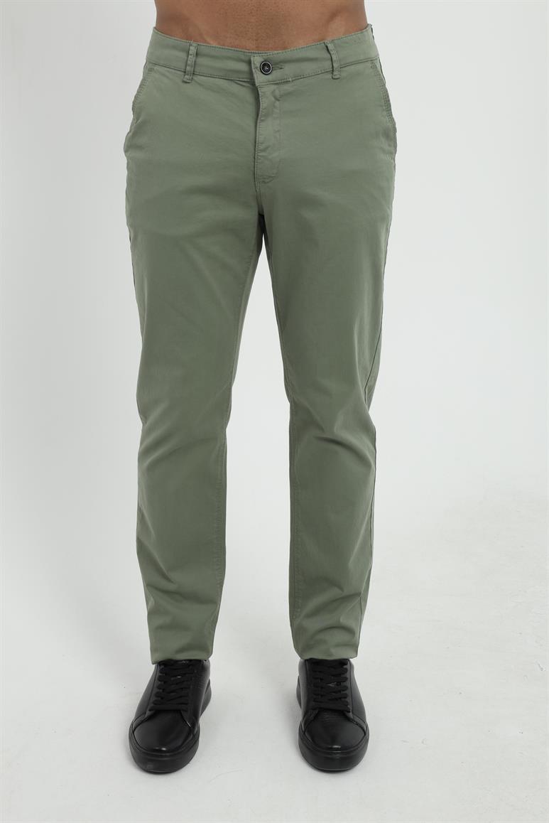 Haki Düz Regular Fit Erkek Pantolon