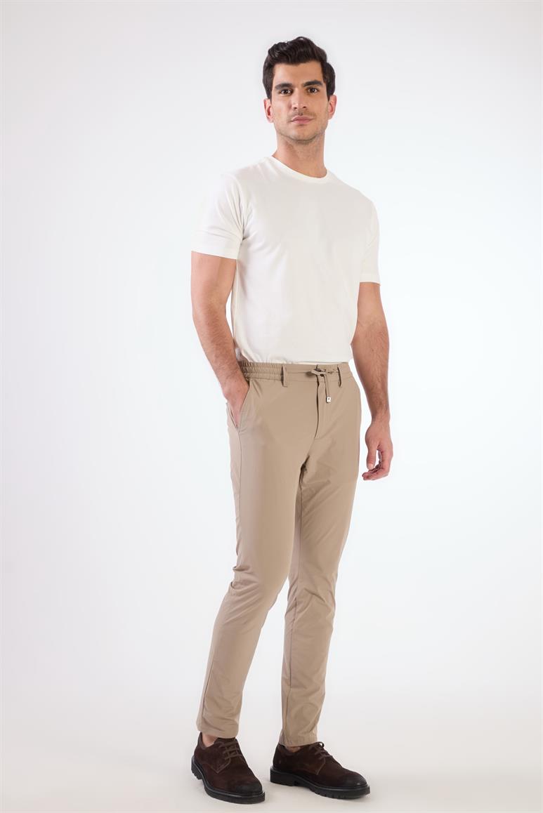 Vizon Bağcıklı Slim Fit Jogger Erkek Pantolon