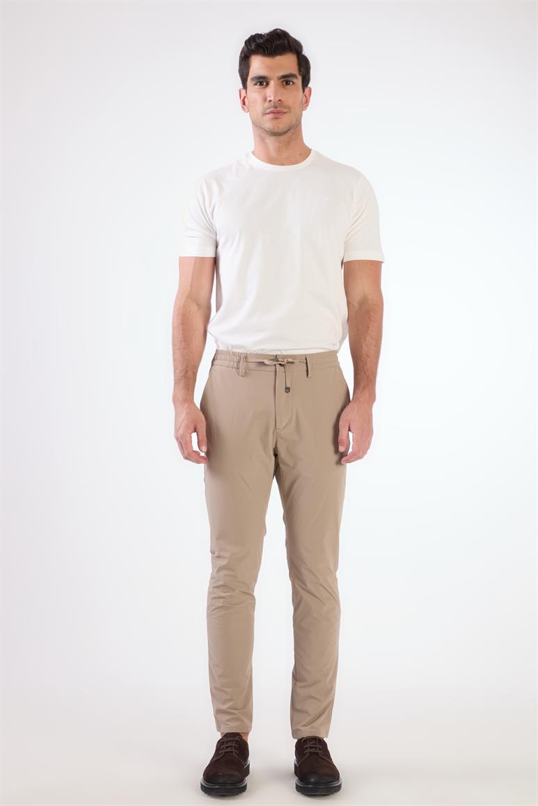 Vizon Bağcıklı Slim Fit Jogger Erkek Pantolon