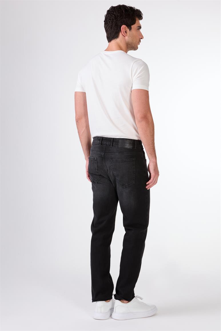 Koyu Gri Regular Fit Erkek Denim Pantolon