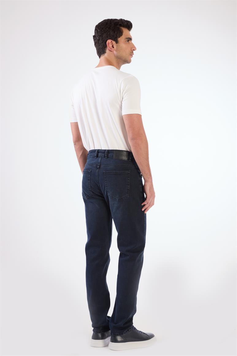 Koyu Lacivert Regular Fit Erkek Denim Pantolon