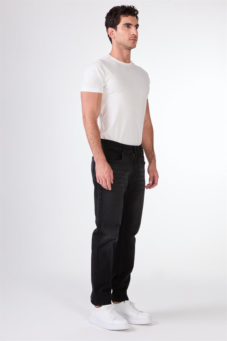 Koyu Gri Regular Fit Erkek Denim Pantolon