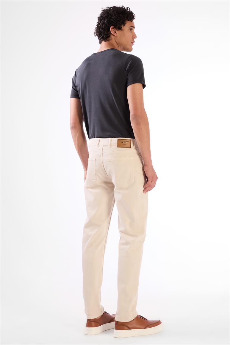 Kemik 5 Cep Düz Renk Slim Fit Erkek Pantolon