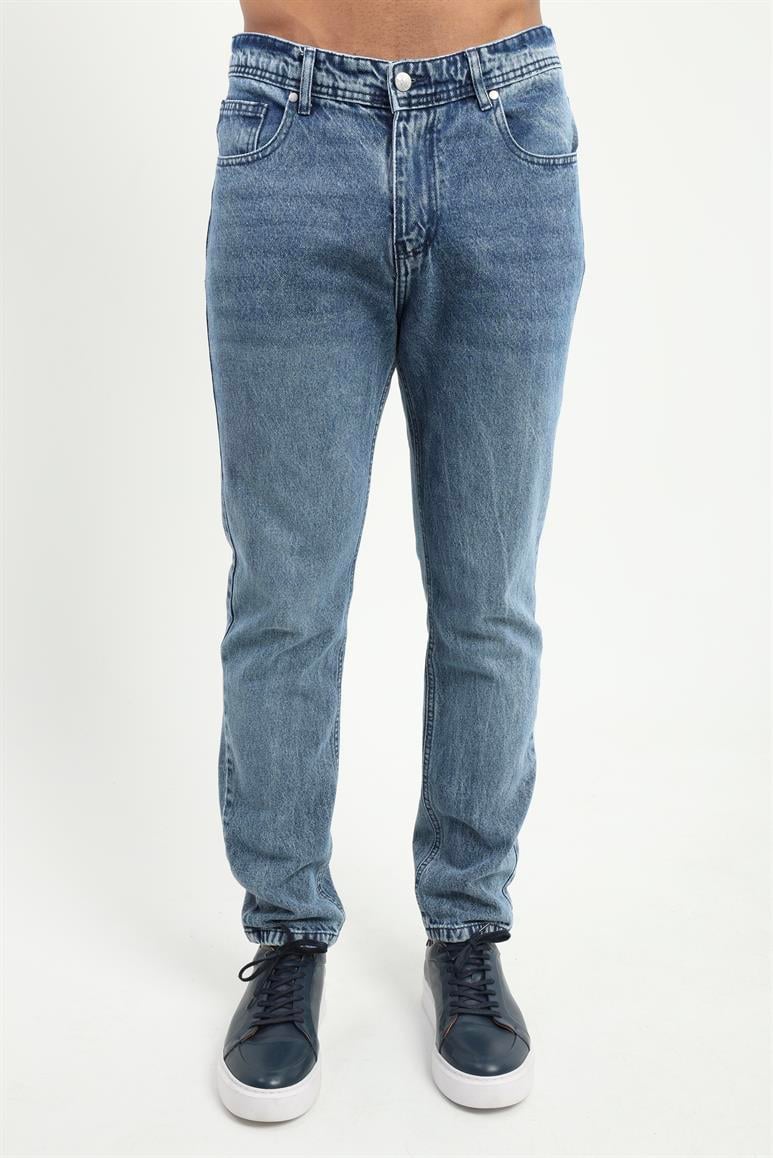 Lacivert Regular Fit Erkek Denim Pantolon