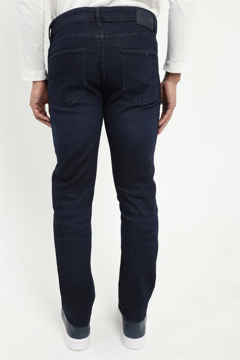 Lacivert Slim Fit Denim Erkek Pantolon