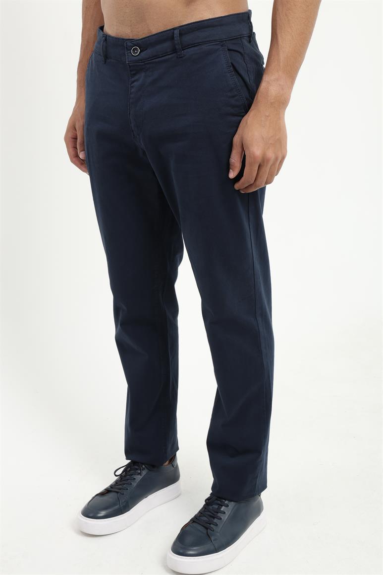 Lacivert Düz Regular Fit Erkek Pantolon