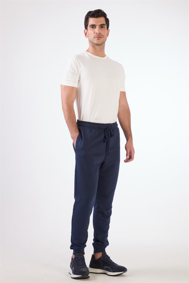 Lacivert Bağcıklı Erkek Regular Fit Eşofman Altı