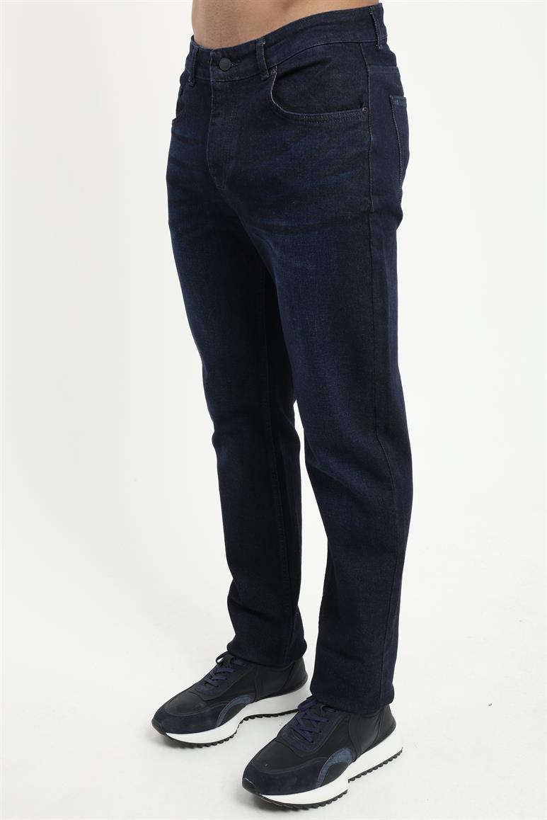 Lacivert Regular Fit Erkek Denim Pantolon