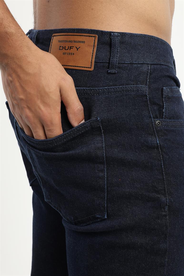 Lacivert Regular Fit Erkek Denim Pantolon