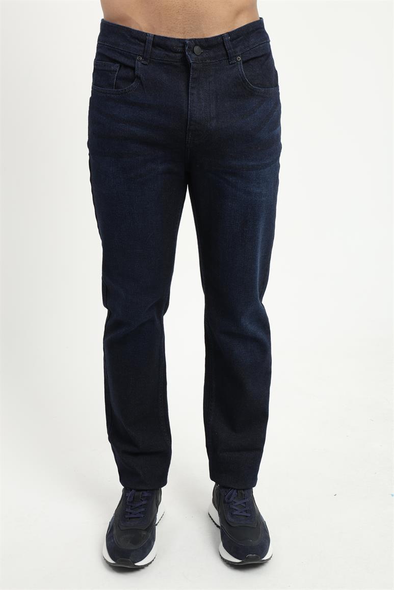 Lacivert Regular Fit Erkek Denim Pantolon