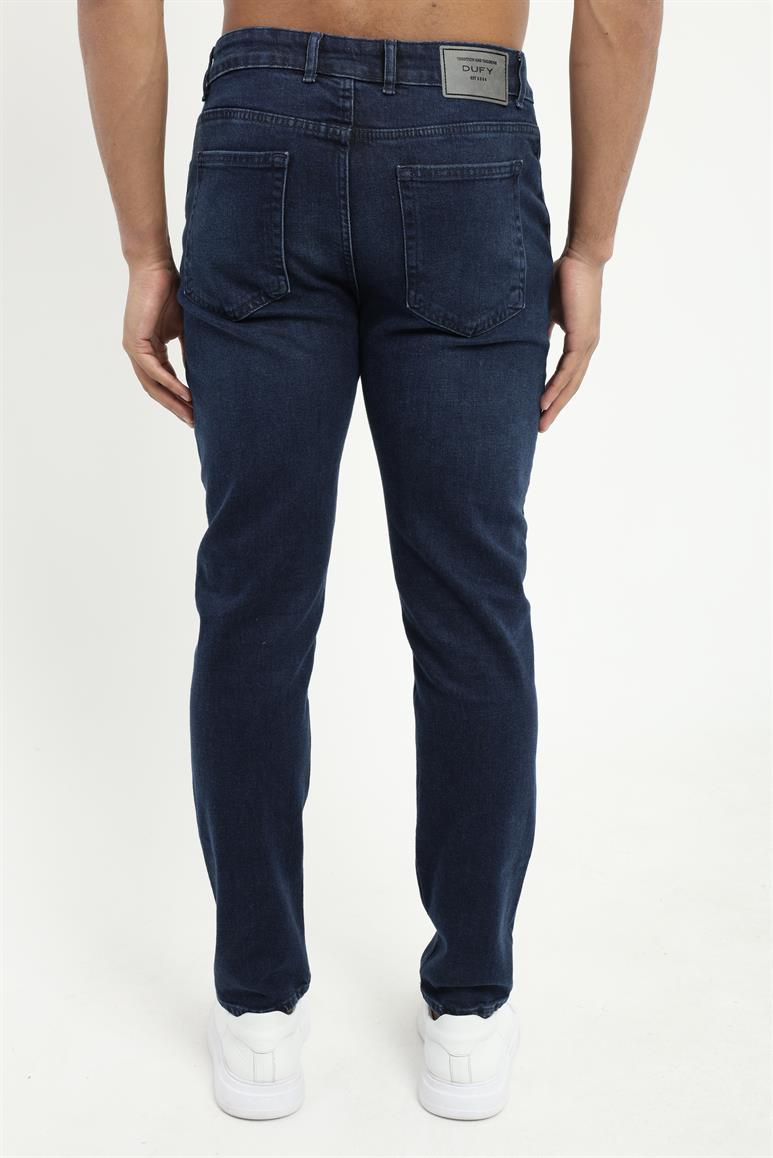 Lacivert Slim Fit Denim Erkek Pantolon