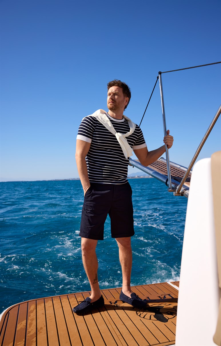 Lacivert Erkek Regular Fit Düz Casual Short 