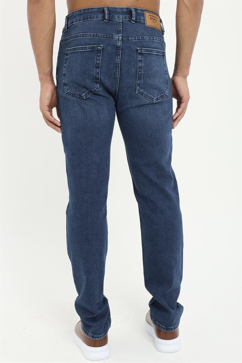 M Lacivert Regular Fit Denim Pantolon 