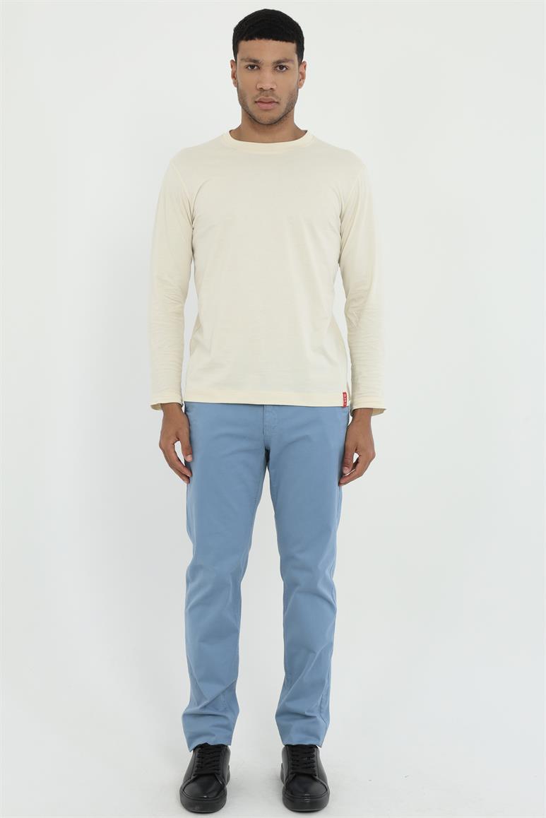 Mavi Düz Regular Fit Erkek Pantolon