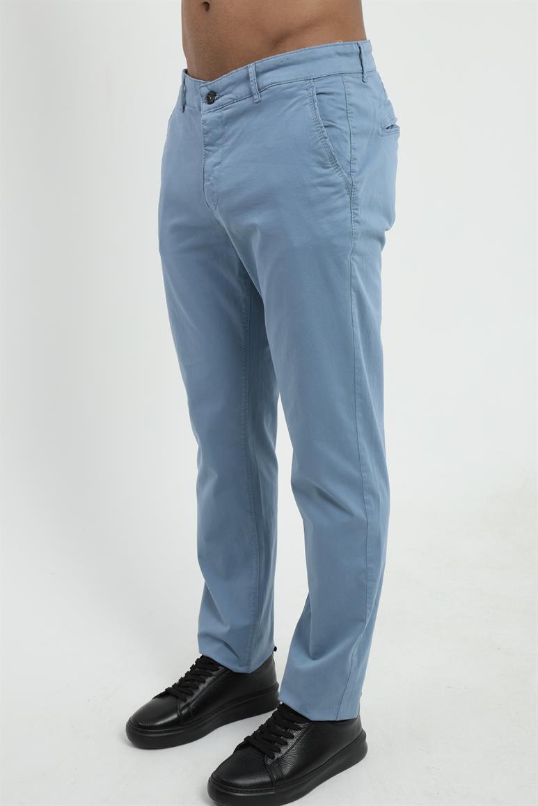 Mavi Düz Regular Fit Erkek Pantolon