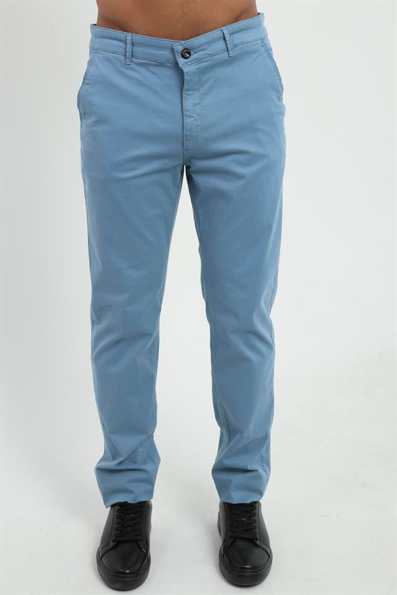 Mavi Düz Regular Fit Erkek Pantolon