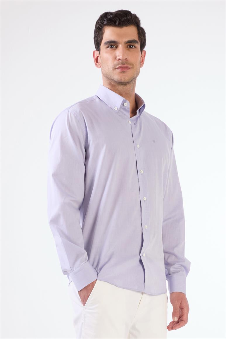 Mavi Erkek Regular Fit Düz Brent Düğmeli Yaka Uzun Kol Gömlek 