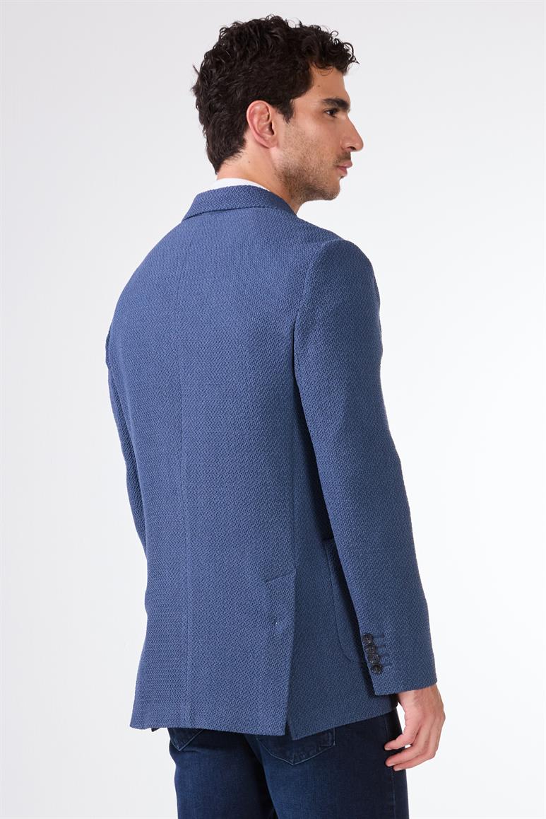 Mavi Erkek Slim Fit Desenli Mono Yaka Ceket 