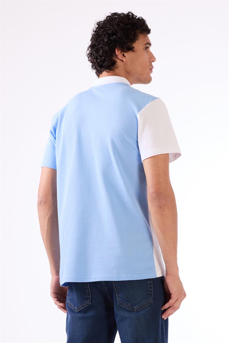 Mavi Erkek Slim Fit Desenli Polo Yaka T-shirt 