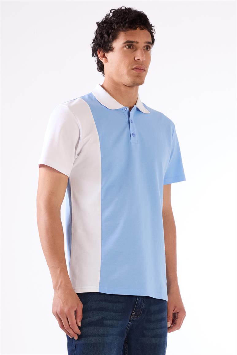 Mavi Erkek Slim Fit Desenli Polo Yaka T-shirt 