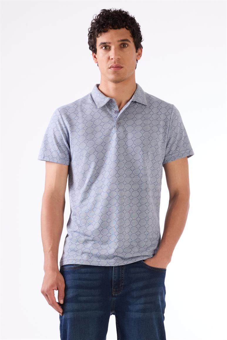 Mavi Erkek Slim Fit Jakarlı Polo Yaka T-shirt 