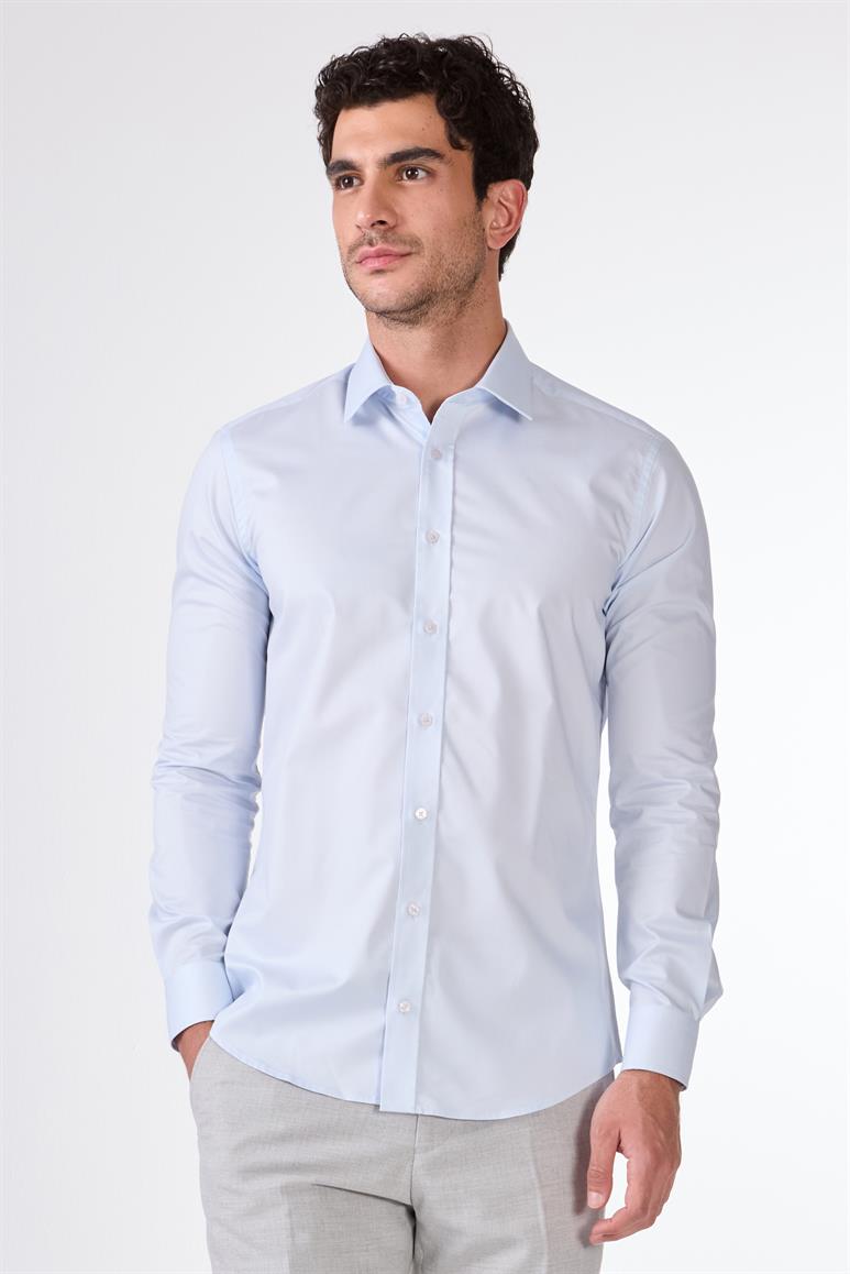 Mavi Erkek Slim Fit Klasik Yaka Uzun Kol Gömlek 