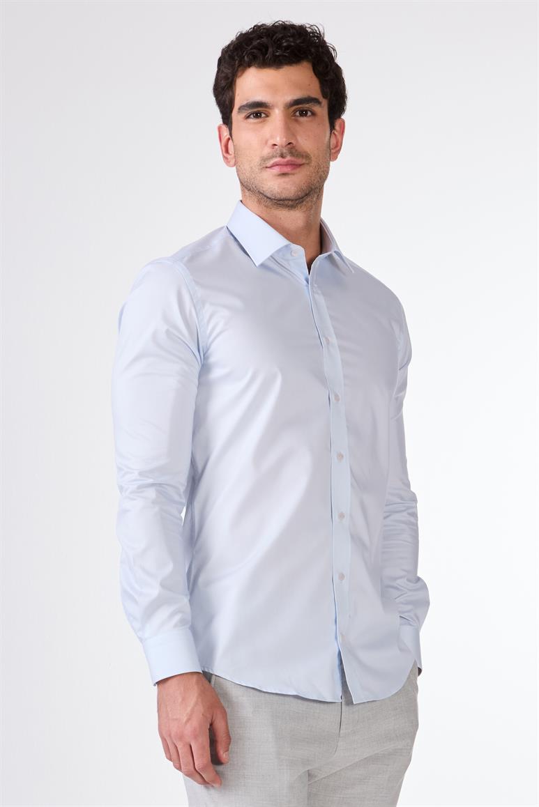 Mavi Erkek Slim Fit Klasik Yaka Uzun Kol Gömlek 