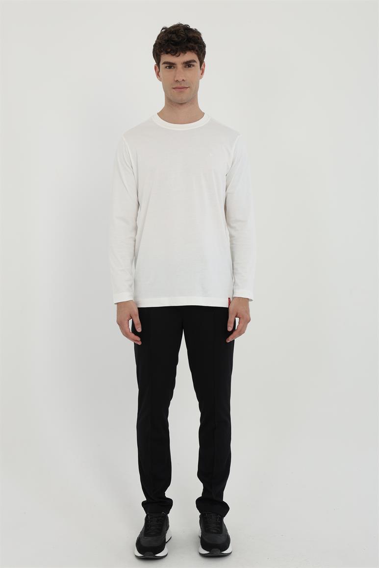 Siyah Nervür Dikişli Erkek Slim Fit Jogger Pantolon