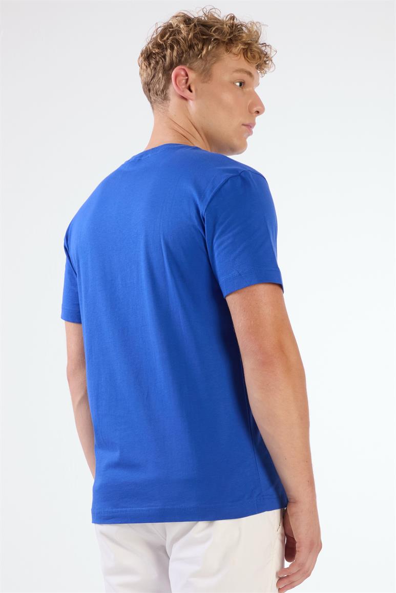 Saks Erkek Regular Fit Baskılı Casual O Yaka T-shirt 