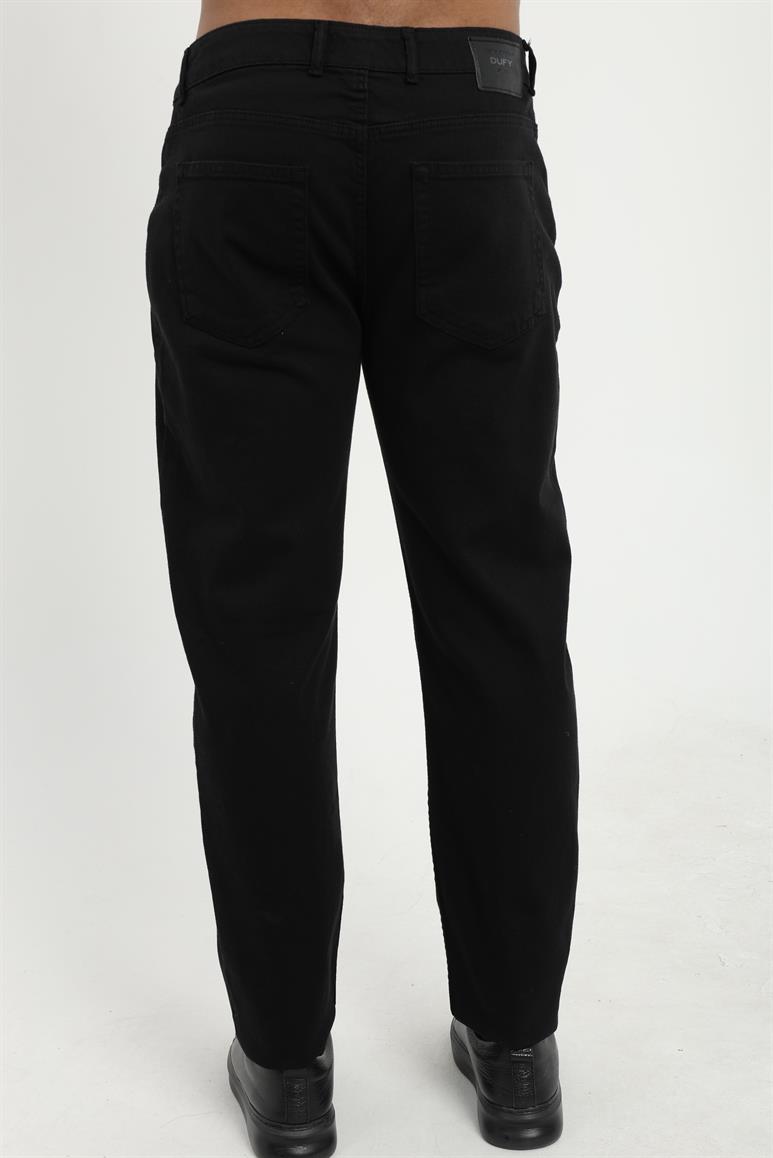 Siyah 5 Cep Düz Renk Slim Fit Erkek Pantolon