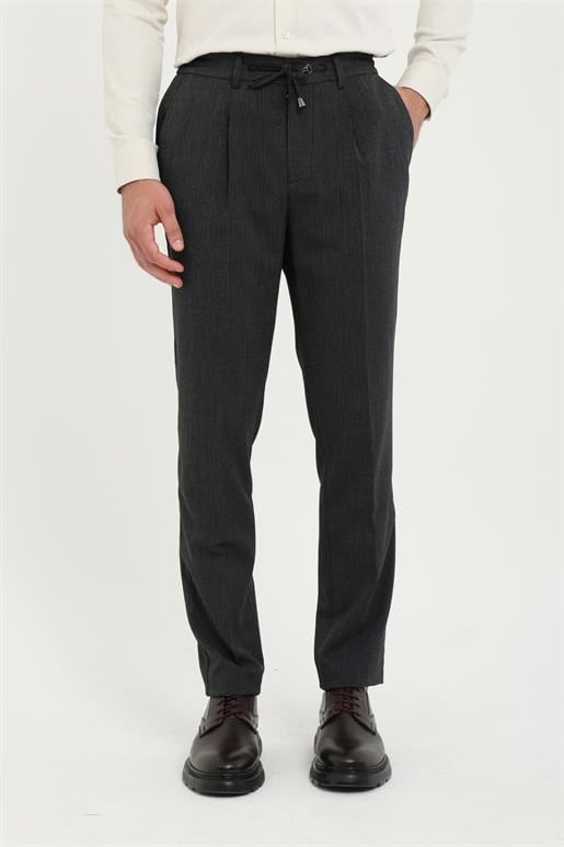 Siyah Armür Slim Fit Erkek Pantolon
