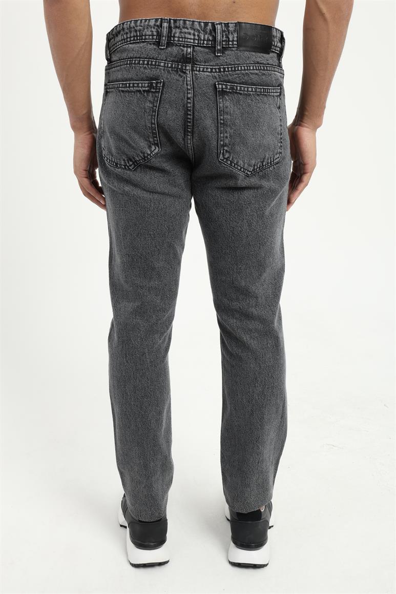 Siyah Regular Fit Erkek Denim Pantolon