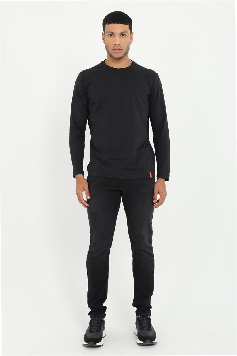 Siyah Slim Fit Denim Erkek Pantolon