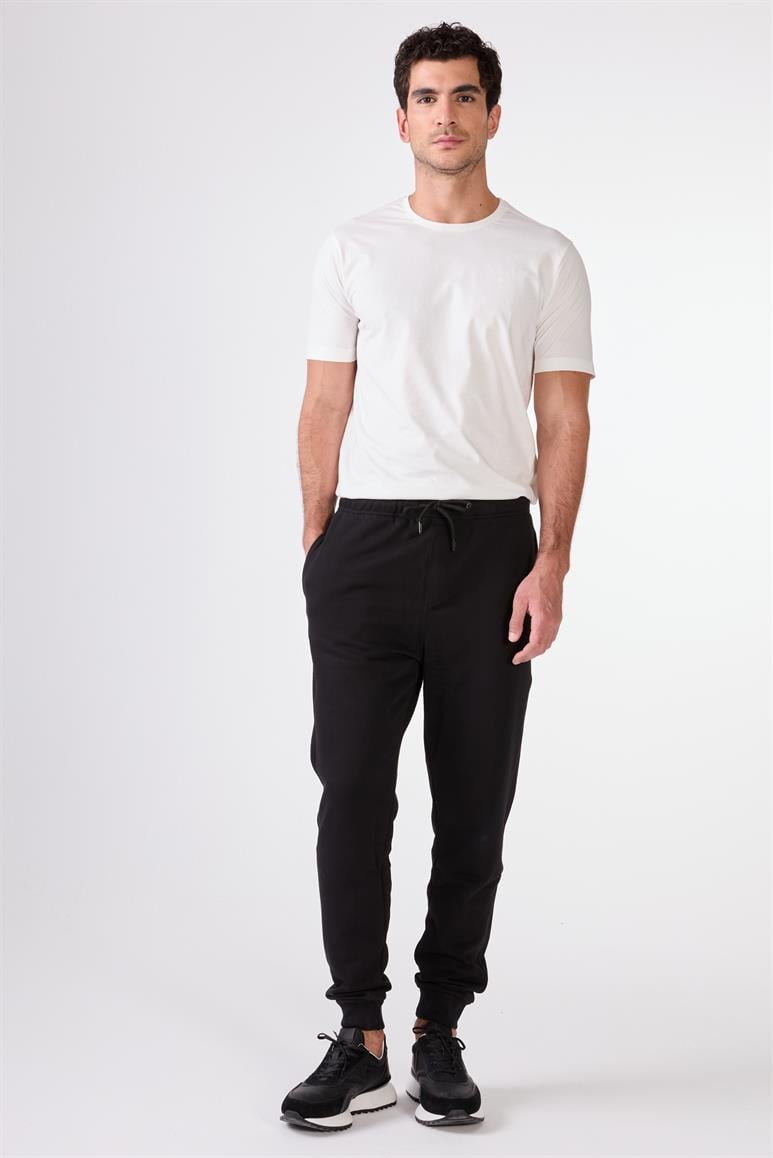 Erkek Regular Fit Siyah Eşofman Altı